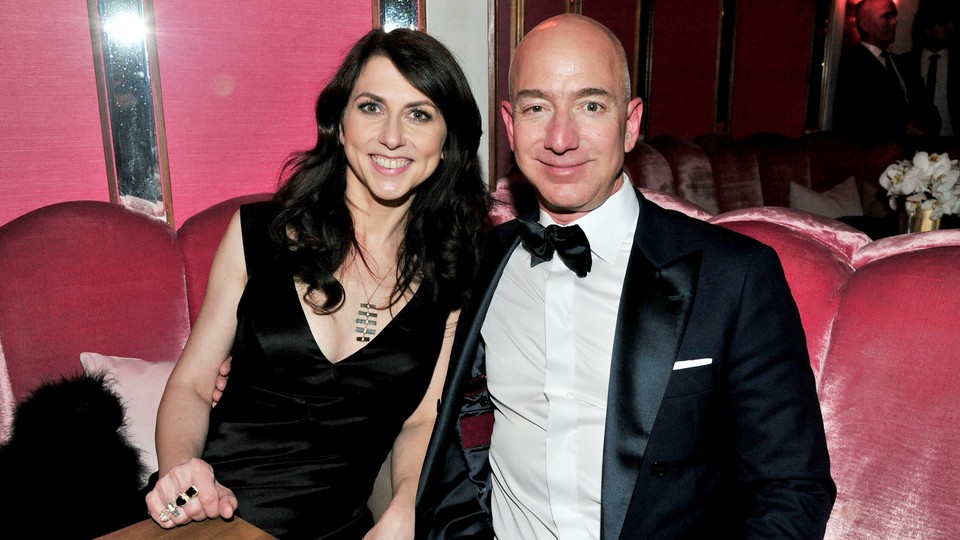 Jeff and MacKenzie Bezos in formal attire