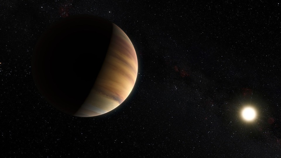 An artist's illustration of exoplanet 51 Pegasi b