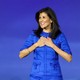Nikki Haley clasps her hands over her heart
