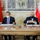 Iranian Foreign Minister Mohammad Javad Zarif and Chinese Foreign Minister Wang Yi sign agreements