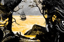 Ship approaching Plymouth Rock