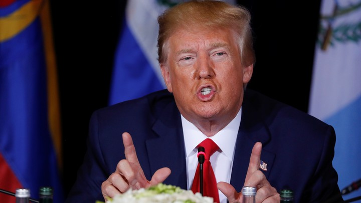 President Trump speaks during a meeting on Venezuela at the UN General Assembly.