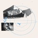 Illustration of ice bergs, an ear, and blue circles