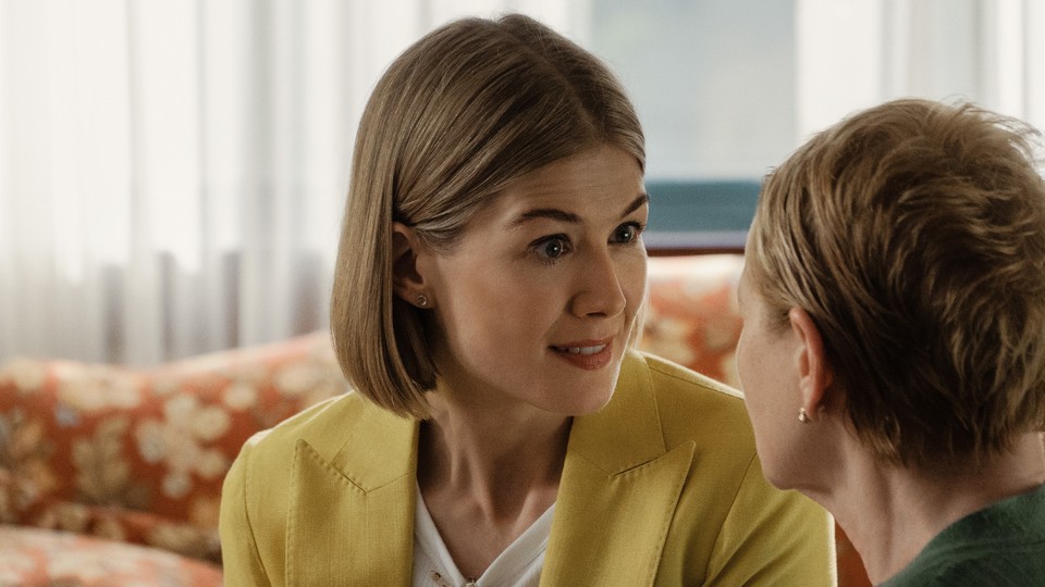 Con artist Marla Grayson, played by Rosamund Pike, in the film 'I Care A Lot'