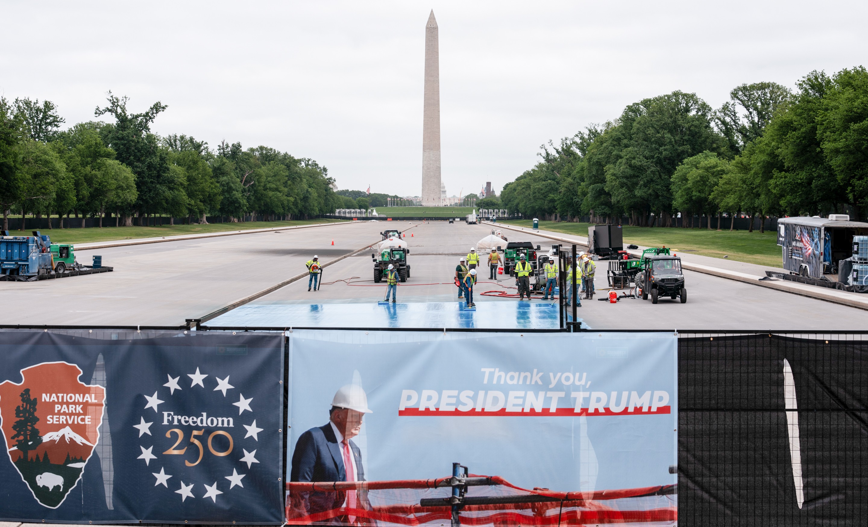 Construction at the Reflecting Pool in DC