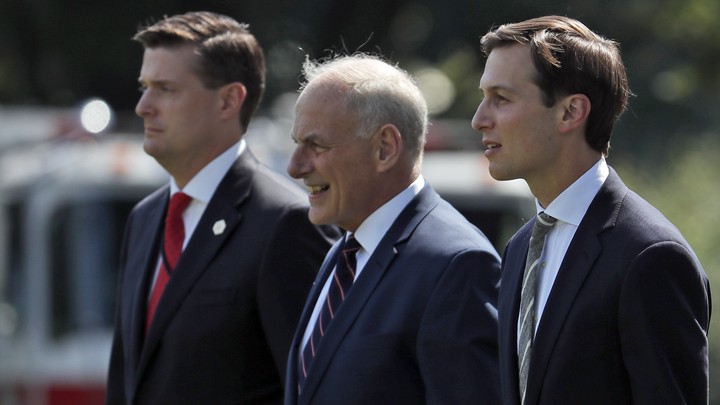 Rob Porter, John Kelly, and Jared Kushner