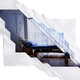 A distorted image of an empty hospital bed