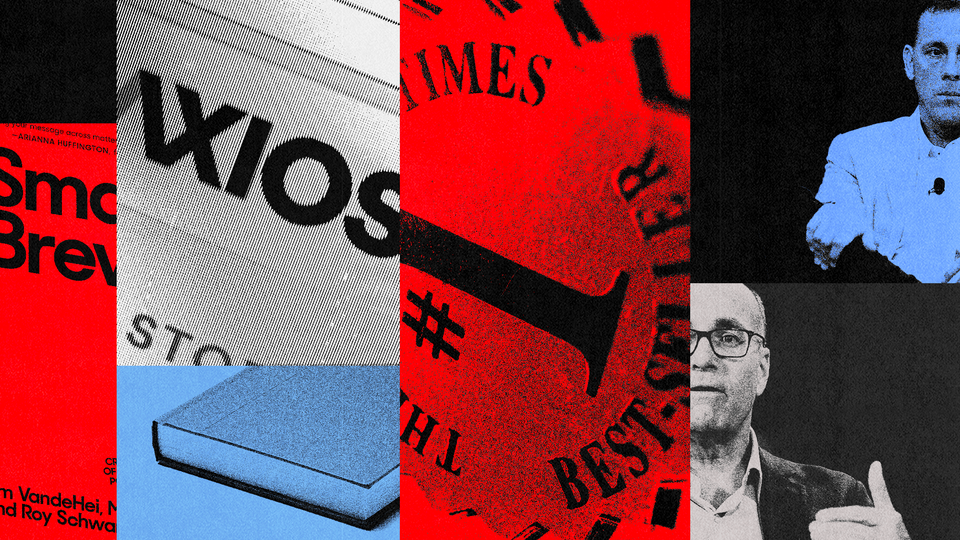 A collage of Axios's logo and some of its founders