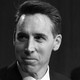 Black and white photo of Senator Josh Hawley