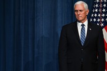 Mike Pence looking somber