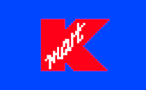 A pixelated version of the Kmart logo