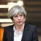 Prime Minister Theresa May looks on during a general election campaign visit to a tool factory in Kelso, Scotland, on June 5, 2017. 