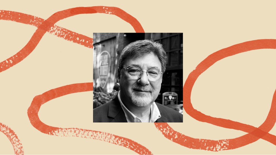 A black-and-white photo of Tom Nichols, bordered by an illustration