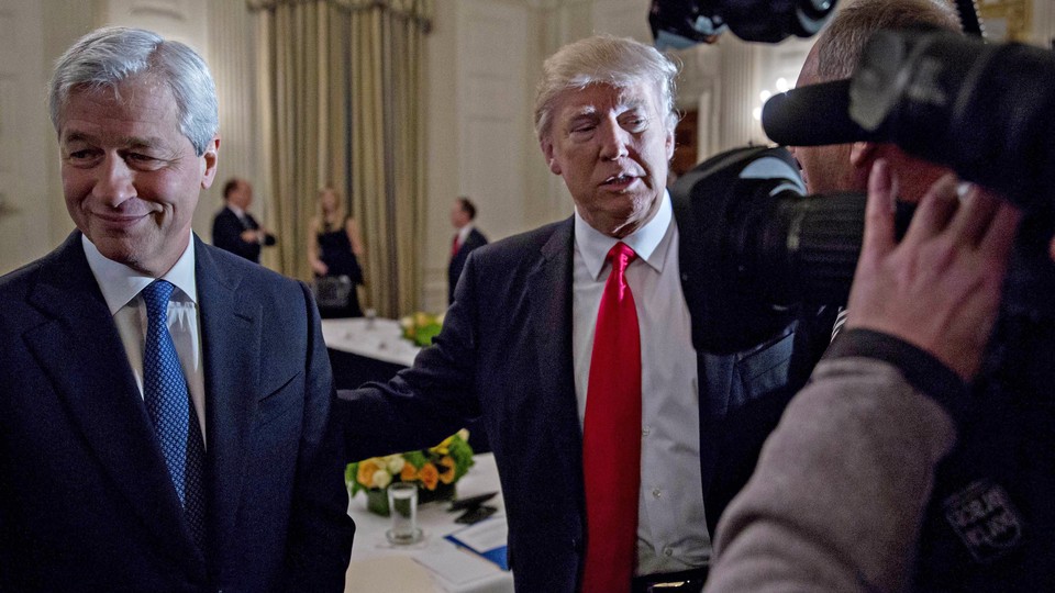 Jamie Dimon and Donald Trump