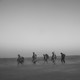 Soldiers walking in a line