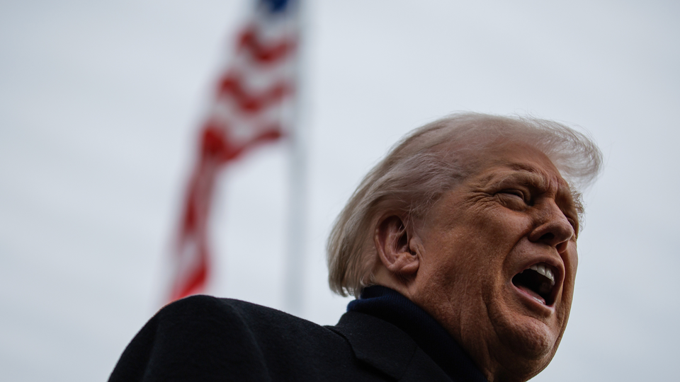 Picture of Trump screaming