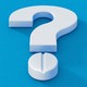 A question mark with a pill at the bottom