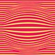 Illustration of a bump in a background of horizontal red and yellow stripes