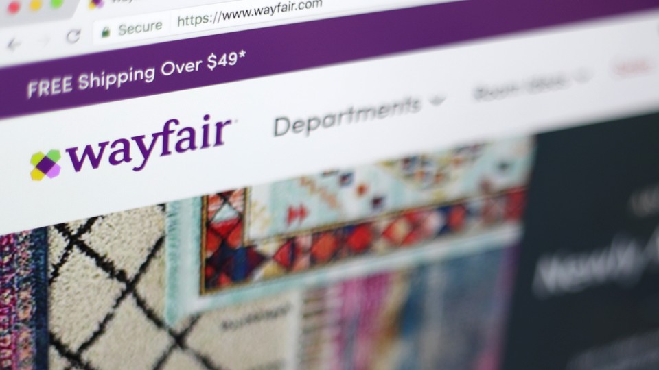 Wayfair's homepage