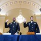 U.S. Capitol Police Sgt. Aquilino Gonell, Washington Metropolitan Police Department officer Michael Fanone, Washington Metropolitan Police Department officer Daniel Hodges and U.S. Capitol Police Sgt. Harry Dunn are sworn in to testify before the House Select Committee investigating the January 6 attack on the U.S. Capitol.
