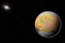 Artist's impression of a planet in space