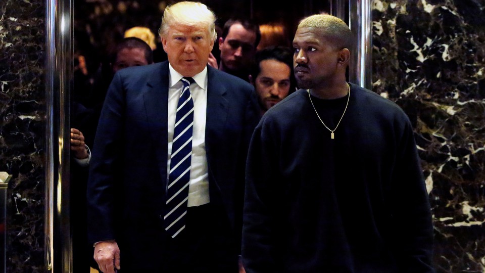 Donald Trump and Kanye West in 2016