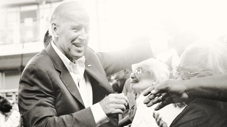 Joe Biden greets supporters.
