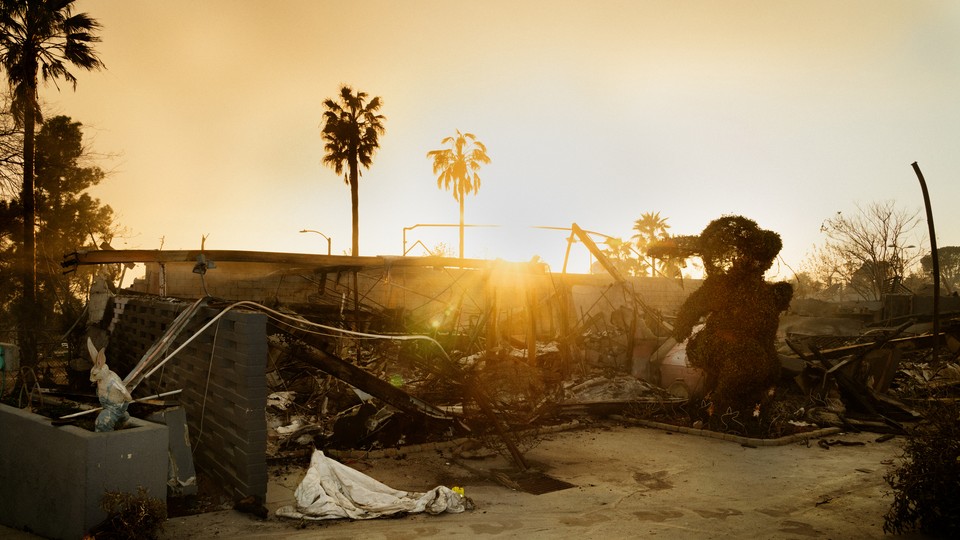 Debris on a lot in Los Angeles