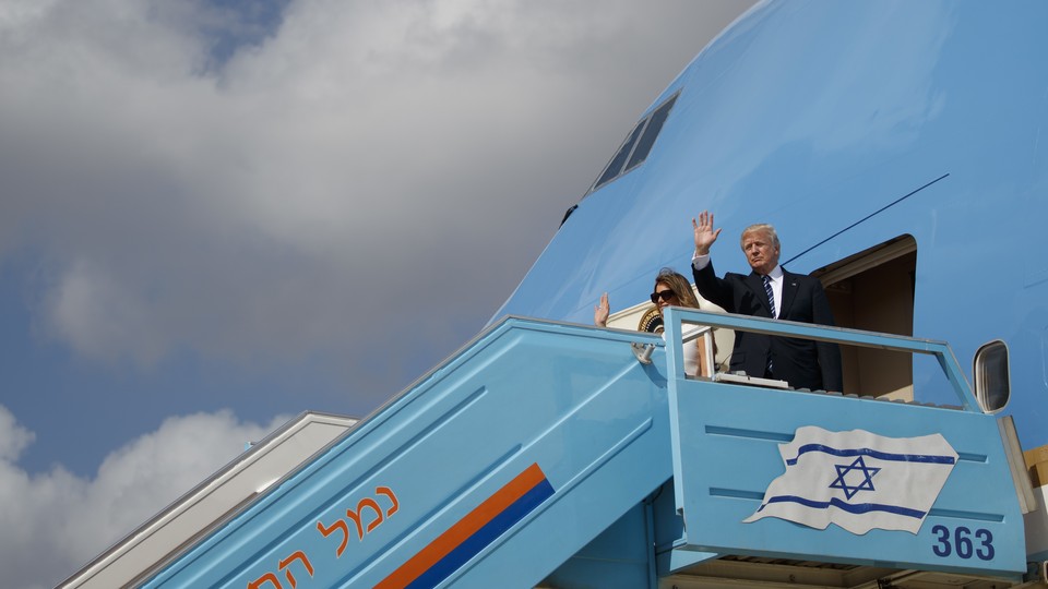 President Trump and First Lady Melania Trump depart Jerusalem in May.