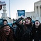 Abortion-rights activists outside the Supreme Court