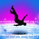 Illustration of a person falling into a swirl of text