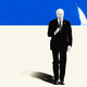A photo-illustration featuring Joe Biden, Benjamin Netanyahu, and a rocket