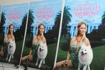 A series of photos showing the display for The Queen of Versailles