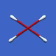 Two swabs forming an ex