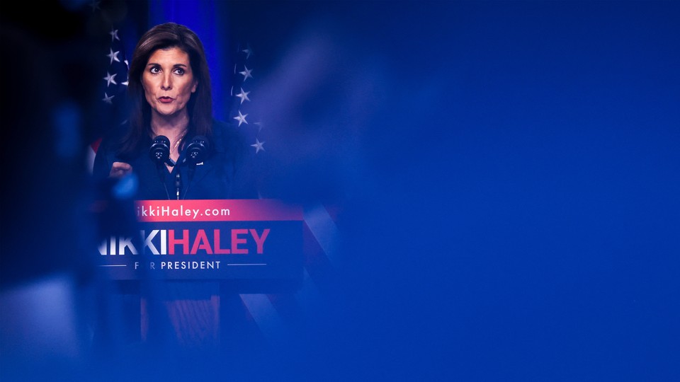 Nikki Haley standing at podium