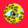 Artwork of an eyeball covered in yellow police tape
