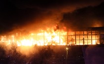 A Moscow-area concert hall in flames