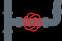 OpenAI's logo on top of a pipe