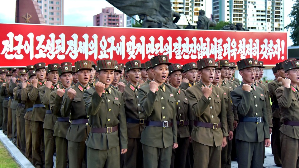 North Korean servicemembers depicted in North Korean state media