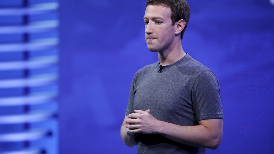 Mark Zuckerberg speaks on stage during the Facebook F8 conference in San Francisco, in 2016. 