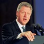 Former President Bill Clinton delivering an address