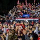 Former President Donald Trump prepares to speak during the 'Save America' rally at the Montgomery County Fairgrounds in Conroe, Texas.