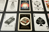 A grid of playing cards from different makers