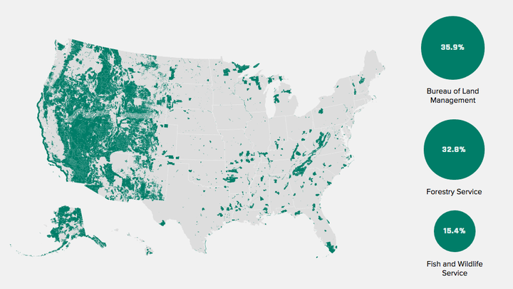 Lands Of America Map Mapping the Massive (and Empty) Federal Lands in the American West 