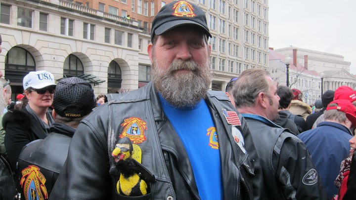 Beau "Maddog" Maddox and fellow members of the Christian Motorcyclists Association came to Washington, D.C., from Texas to show support for President Donald Trump.