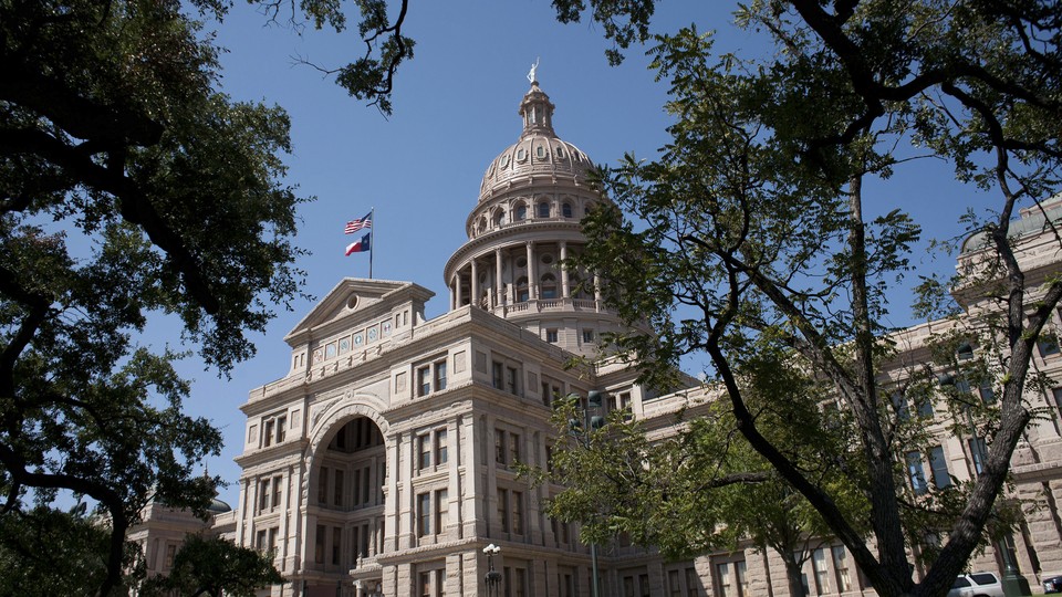 The Texas capitol building.