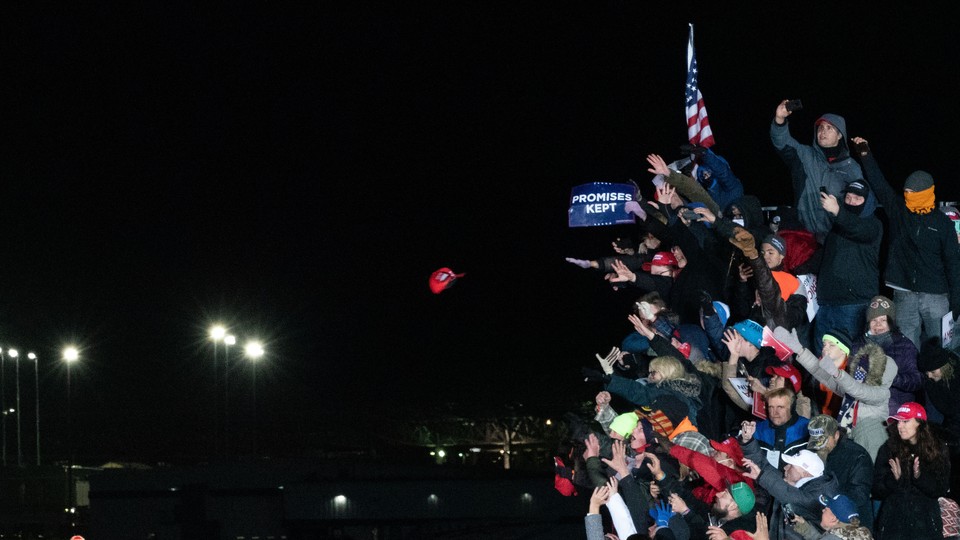 Trump supporters at a rally.