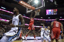 Houston Rockets center Clint Capela dunks 