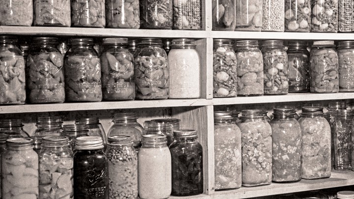A pantry in the 1930s