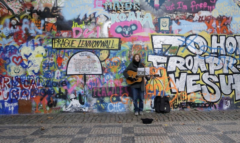 Prague S John Lennon Wall Painted Over The Atlantic